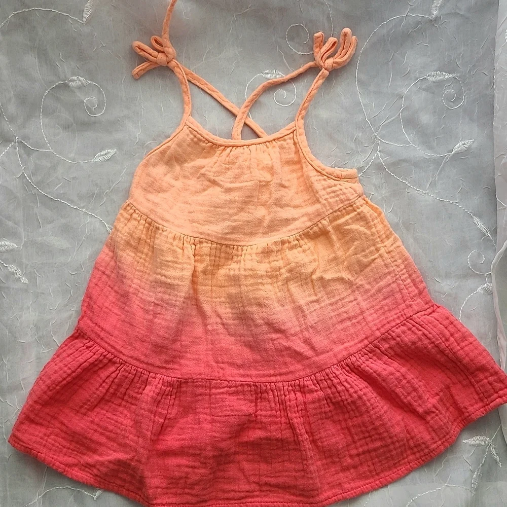 Cat & Jack Ombre Pink and Orange Sundress 12M